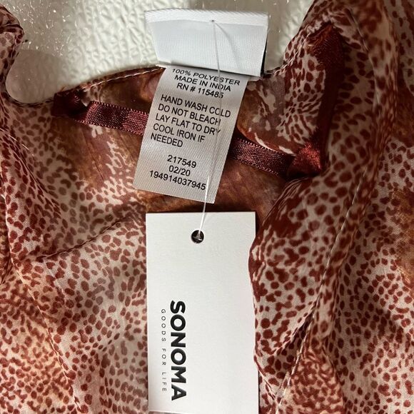 Sonoma Brown Animal Print Open Front Kimono Cover-Up One Size NWT - Picture 8 of 8